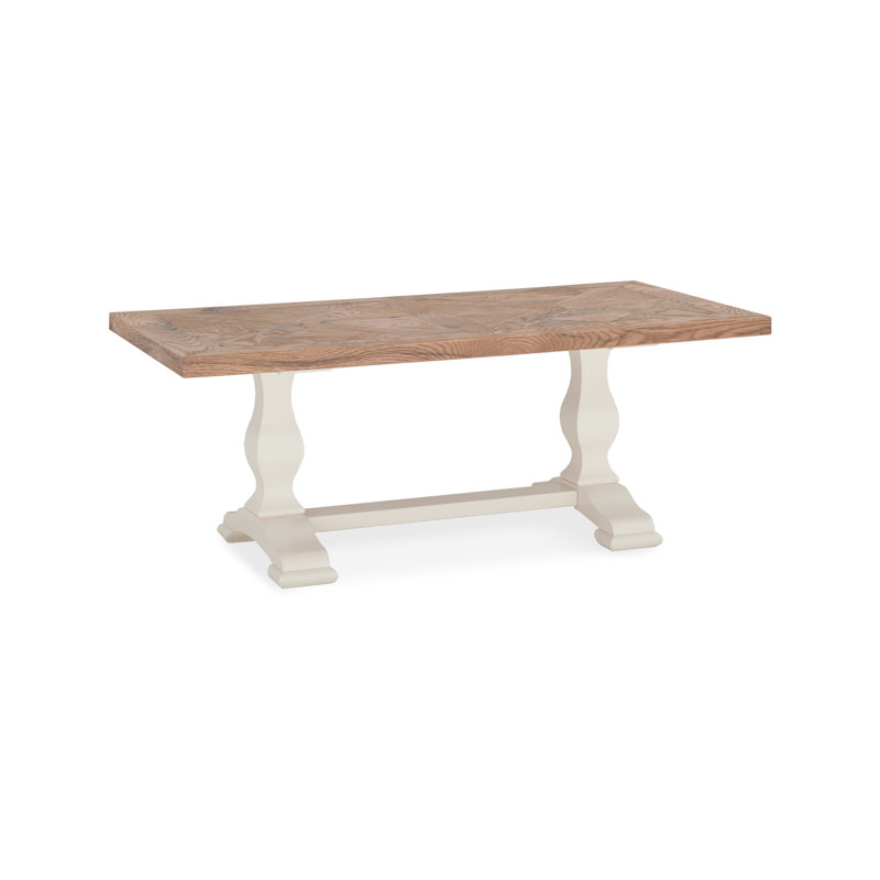 Abdulkadir Frame Coffee Table, Rustic Oak/Ivory