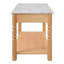 Îlot de cuisine en bois avec tiroirs et tablettes ouvertes Zoey-129745387