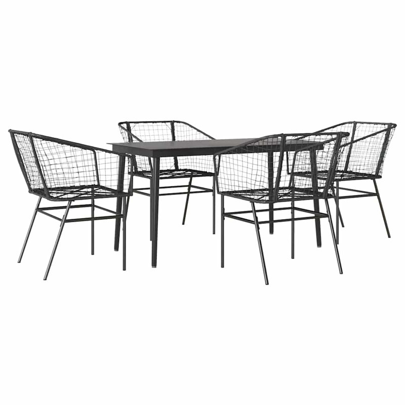  Ensemble de salle à manger 5 pièces en verre