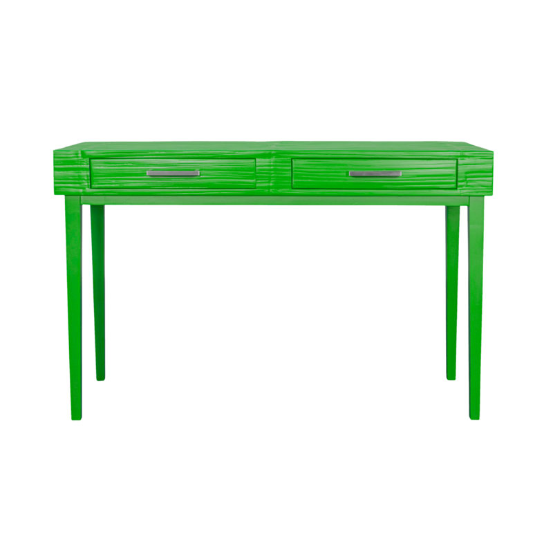 Andros Solid Wood Base Writing Desk, Bright Green