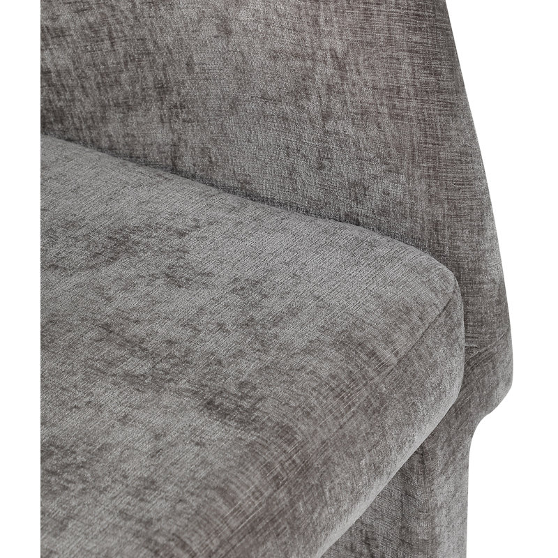 Chaise en chenille, Tissu gris chenille