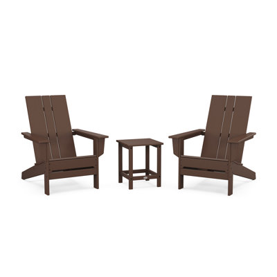 POLYWOOD by AllModern Outdoor Adirondack Chair With Table