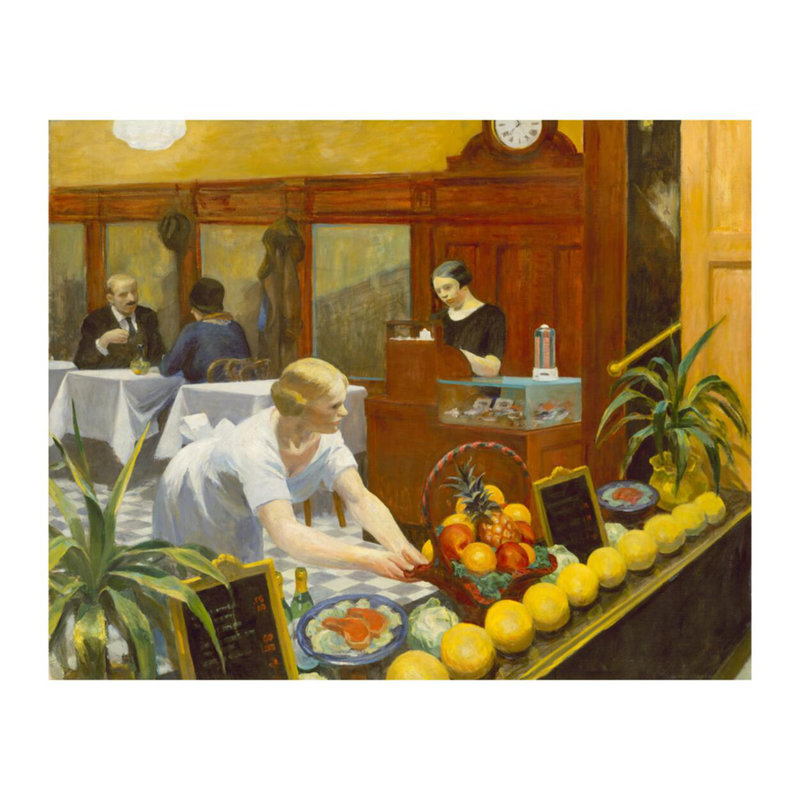 Tables pour dames par Edward Hopper - Impression giclée, H 16 po x l 20 po