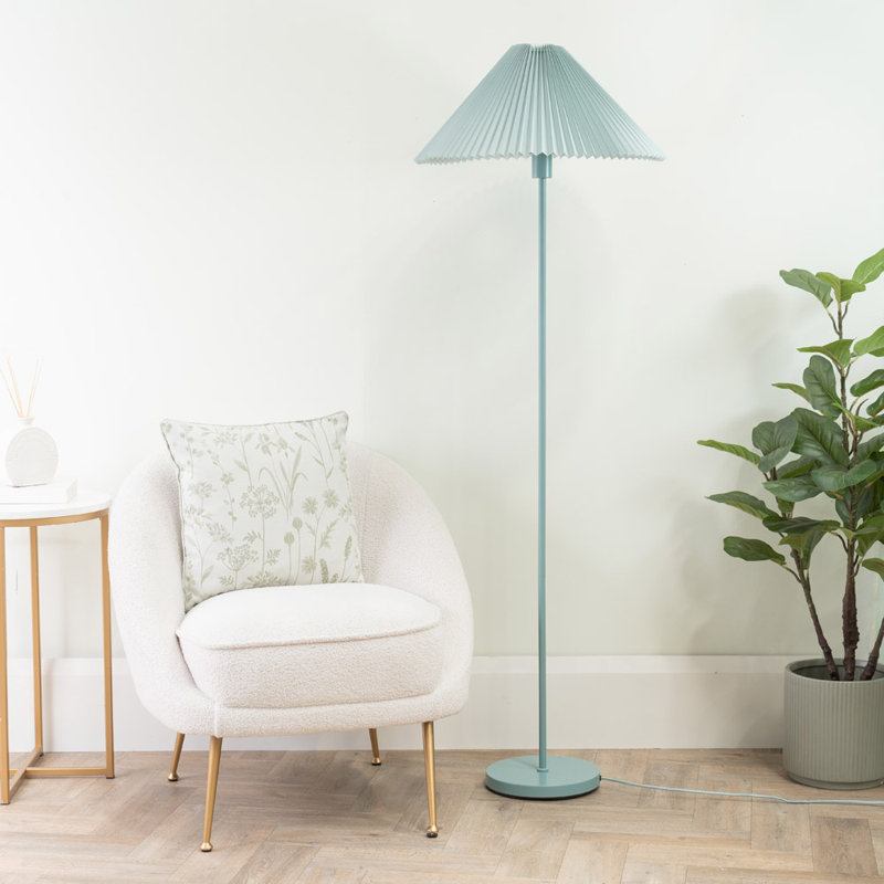 Kameron 156cm Traditional Floor Lamp, Blue, Blue, Yes