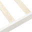 Structure de lit plateforme blanche simple en bois massif avec tête de lit