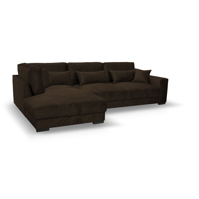 Nahkita 4 Seater Corner Sofa , Duke Brown, Left Hand Facing