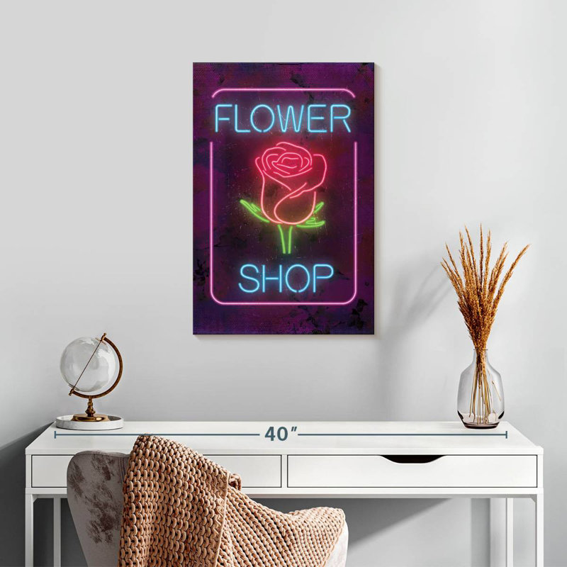 Kema Rose Flower Wall Sign, 24" H x 16" W
