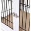 Meuble de caisse en bois pour chien avec coussin - chenil moyen pour chien 32 pouces avec portes doubles - Table de bout décorative pour animaux de compagnie pour petits et moyens animaux (blanc)-1317549837