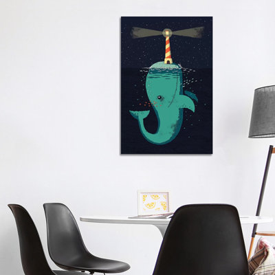 King Of The Narwhals by Michael Buxton - Wrapped Canvas Print