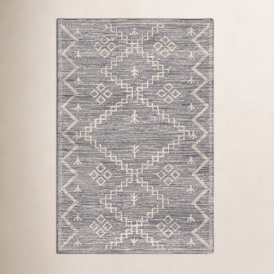 Beige Hand-Woven Moroccan Jute Rug