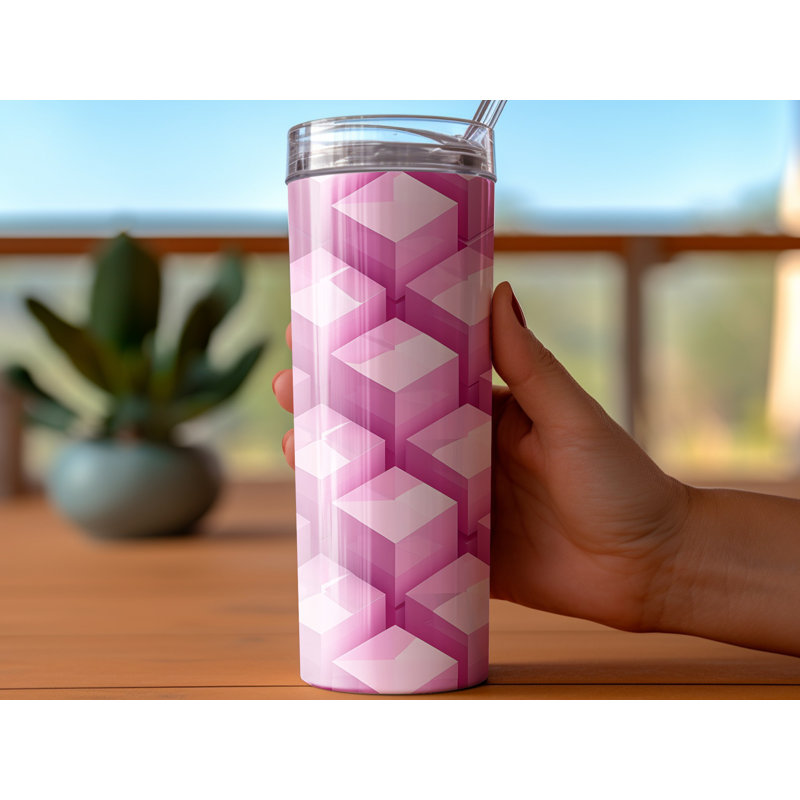 Choose Handmade Tumblers 591ml Vacuum Insulated Stainless Steel (18/8) Travel Tumbler with Straw