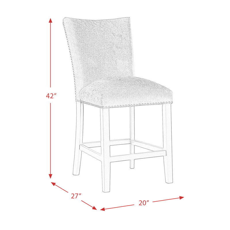 Tabouret de comptoir 26 po Biggs, Gris