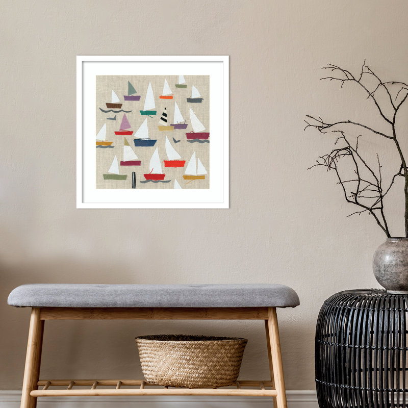 «Montier Plain Sail» encadré sur papier par Jenny Frean, reproduction, Blanc, H 21 po x l 21 po x P 1 po