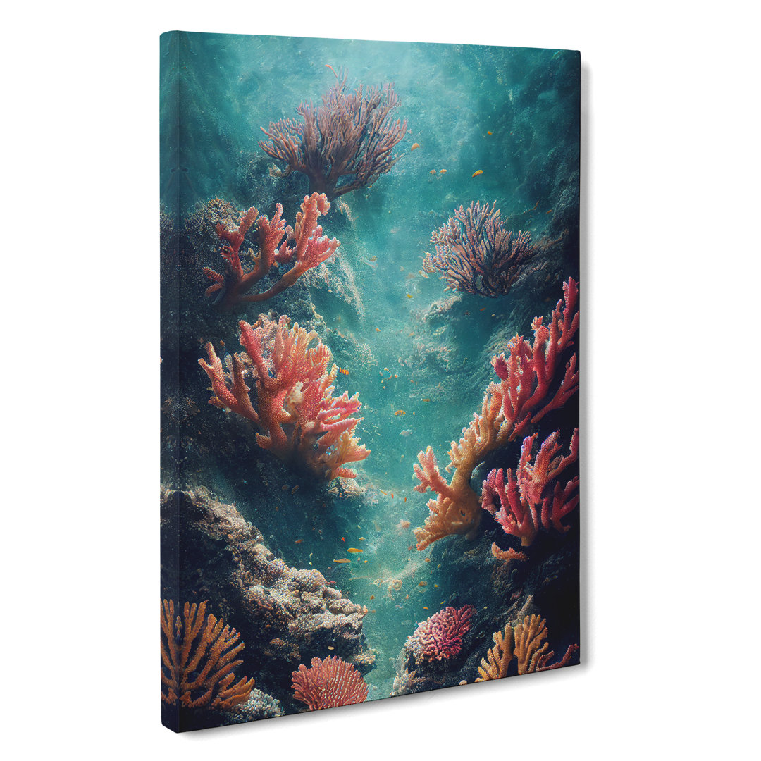 Enthralling Coral Reef - Wrapped Canvas