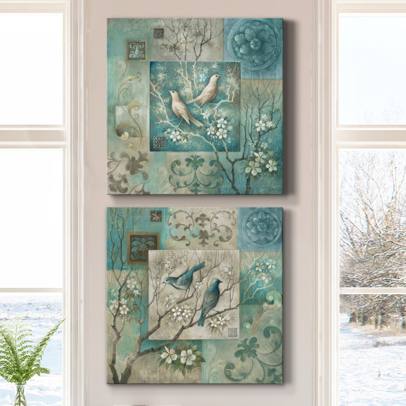 Arboretum Spring Song II - ensemble de 2 impressions sur toile tendue, H 32 po x l 64 po x P 1 po