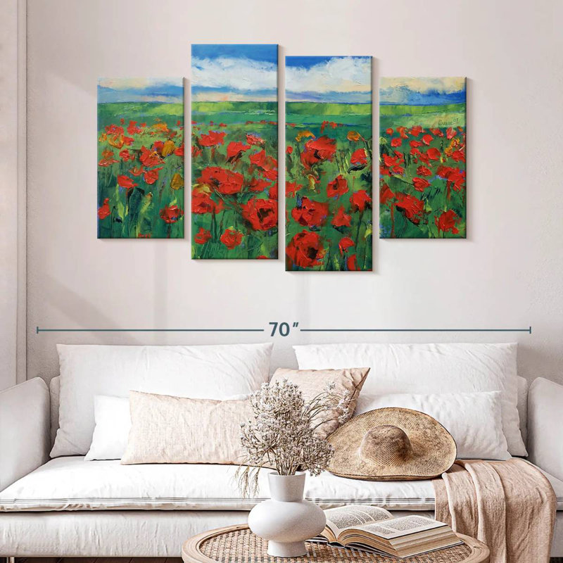 Champ de coquelicots d'Alvord, H 32 po x l 52 po