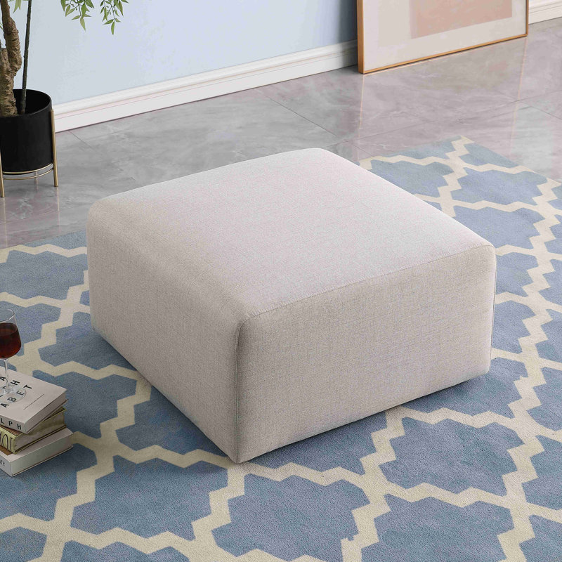 Canapé-repose-pieds, sans assemblage, tissu chenille
