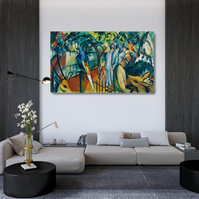 "Zoological Garden I" by  August Macke - Gallery Wrap Canvas Wall Art