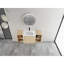 Meuble-lavabo de 48 po avec lavabo en céramique blanche, 2 tablettes de rangement, porte à fermeture en douceur, emballage Kd, contreplaqué, chêne américain - idéal pour créer un décor moderne avec une organisation et un décor incontournables