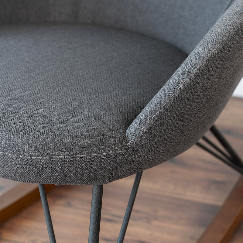 Chaise berçante Viveros, Tissu, Gris original