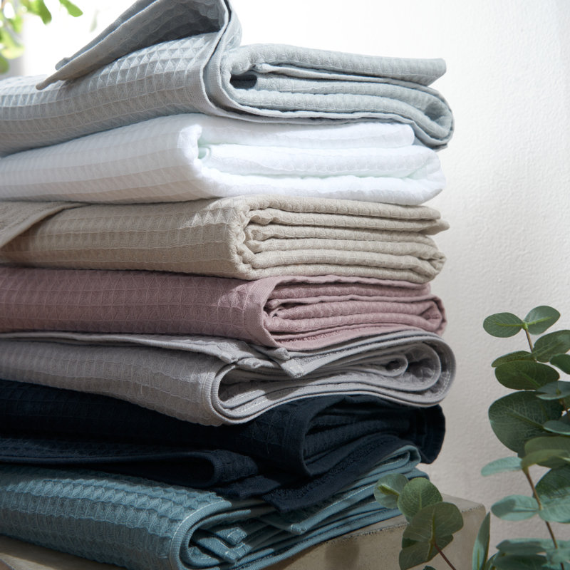 Waffle Twist 100% Cotton Hand Towel, Ebony