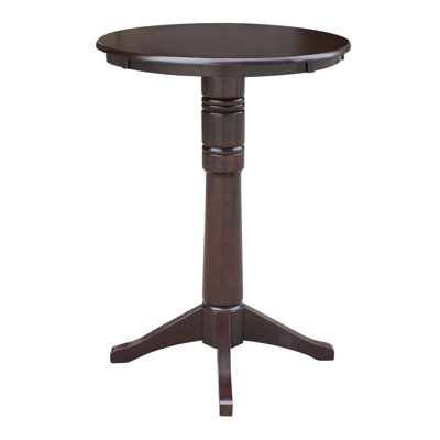 Craighead Bar Height Solid Wood Pedestal Dining Table