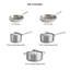 Batterie de cuisine en acier inoxydable 8 pièces avec couvercle, casseroles et poêles de cuisine en acier inoxydable tri-pli de la collection de trémontine, prête à l'induction, lavable au lave-vaisselle, certifiée NSF, fabriquée au Brésil