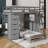 Twin-Over-Twin Bunk Bed Integrated With LED Lighting-114446972