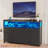 Jaylianiz 6 - Drawer Dresser with Power Outlet, Chest of Drawers with LED Lights and Open Storage-381056293