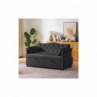 Velvet Convertible Sleeper Sofa Bed