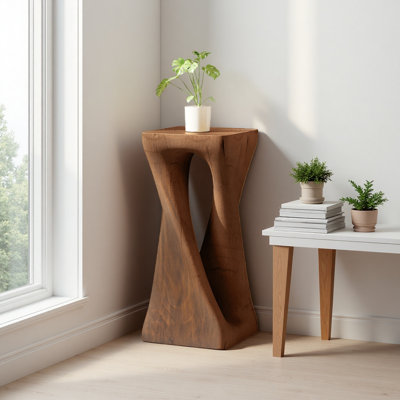 Table d'appoint d'extérieur, table de bout en forme de torsion, table d'appoint pour l'intérieur et l'extérieur