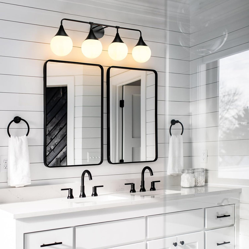 Nezahat 4 - Light Dimmable Vanity Light, Matte Black