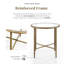 Ensemble de 2 tables de bout rondes en métal martelé en forme de X Lalia-125373125