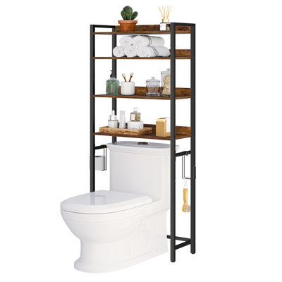 Preben 68.3'' H x 23.6'' W x 9.5''D 4 Tier Freestanding Over-The-Toilet Storage