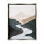 «Flowing River Nature Landscape Foggy Distant Mountain» par JJ Design House LLC - Peinture-75748975-75748977