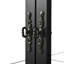 Cabinet Curio avec tablettes réglables et panneau arrière en miroir, portes en verre trempé (noir, 3 niveaux)-290121404