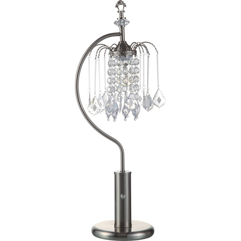 Arched Lamp, Silver Crystal