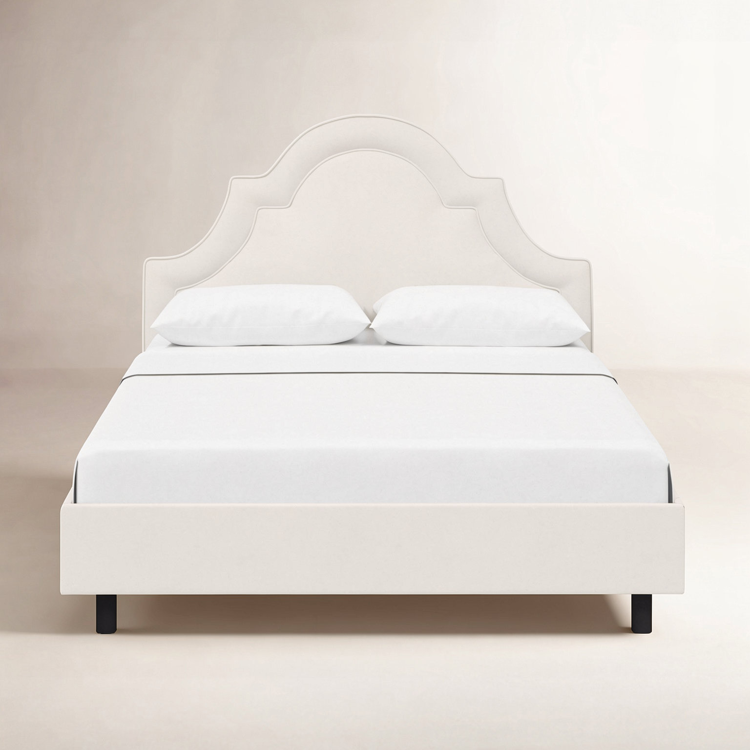 Knipe Upholstered Bed, King, Bella Light Gray Performance Velvet