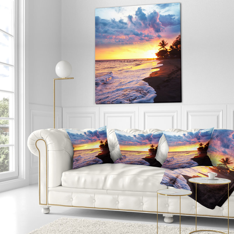 Coussin Sea Sunset, 16 po x 1 po, Coussin décoratif