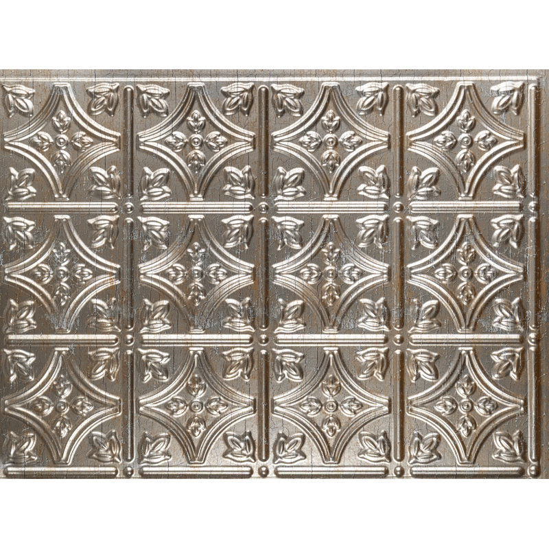 Ensemble de dosseret Savannah 18 po x 24 po - 5 tuiles, 2 garnitures en J et 1 garniture d'angle intérieure, Métal rétro