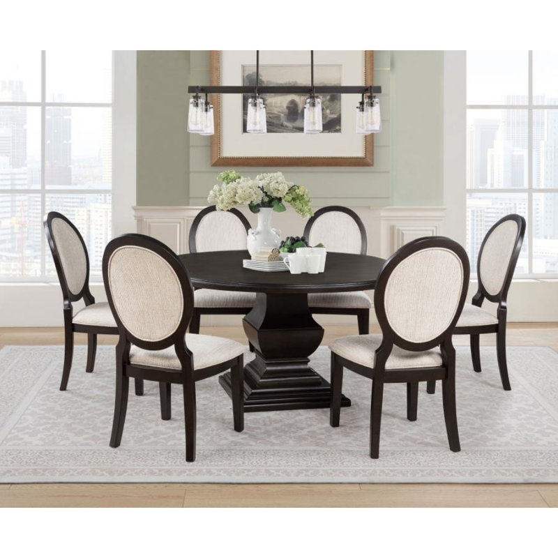 Nerios 7-piece Dining Table Set, 7 Pieces: Table, 6 Chairs