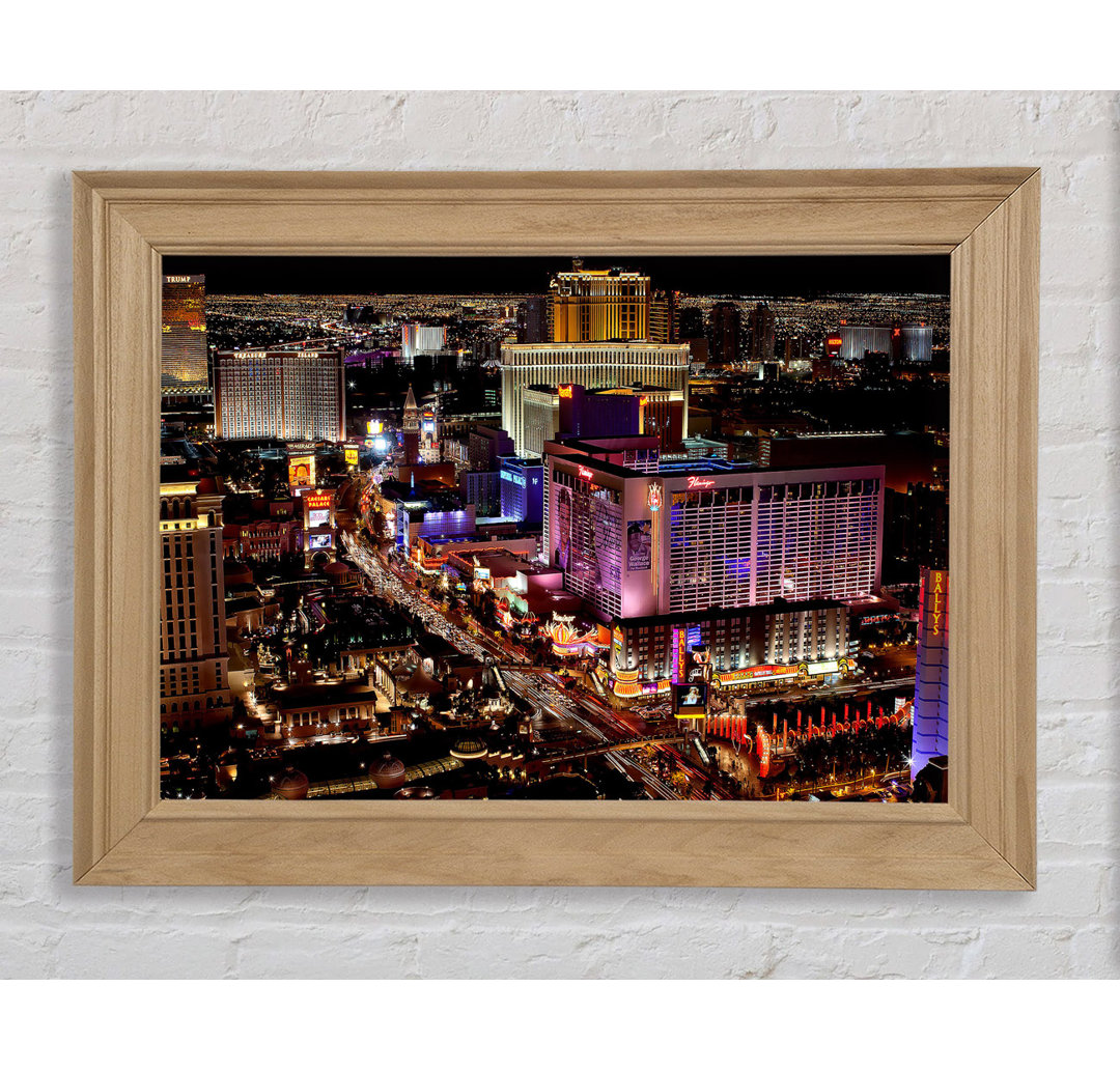 Las Vegas Strip Night Lights - Einzelne Bilderrahmen Kunstdrucke