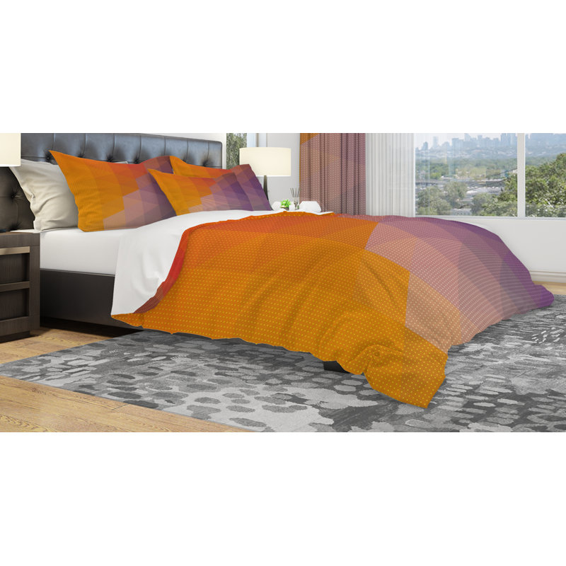 Modern & Contemporary Abstract Duvet Cover, King Duvet Cover + 2 Shams