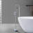 45 5/8-In 2-Handle Residentail Freestanding Tub Faucet With Hand Shower In Titanium-111704764