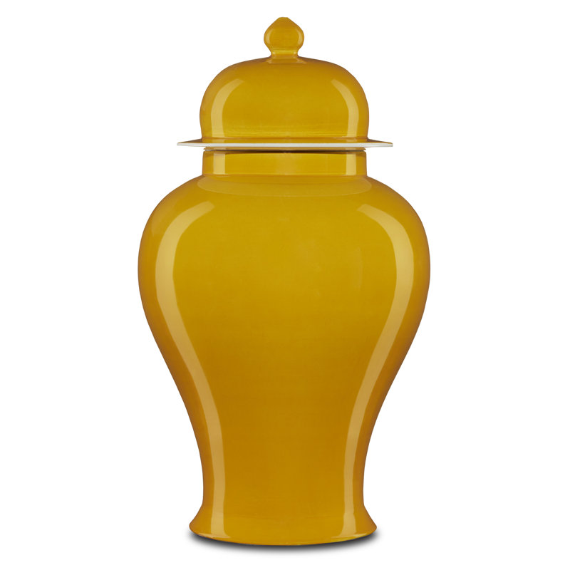 Imperial Handmade Jar, Yellow, 18.25" H x  10.25" W x 10.25" D