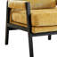 Fauteuil en chenille - Coussin de dossier jaune amovible
