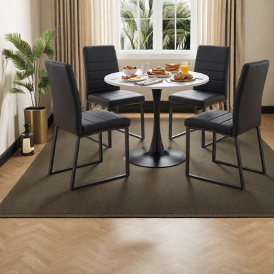 Ensemble de table de salle à manger moderne (doit inclure la table et la chaise), 31,5 po en bois aggloméré pour la cuisine