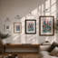 City in Layers Modern - Framed Print-173919152-173919153
