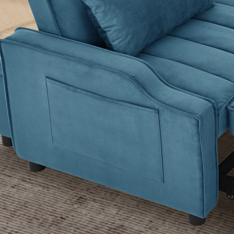 Fauteuil convertible l 35,48 po, Polyester bleu