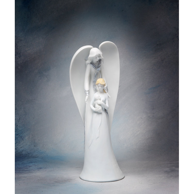 Figurine ange avec mère et bébé